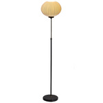 Sea Urchin Floor Lamp - Matte Black / Bone Porcelain