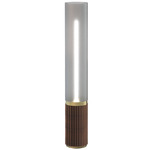 Tambo Cylindro Table Lamp - Weathered Brass / Dark Walnut / Frosted