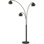 Triplet Arc Floor Lamp - Black Nickel