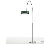 Berlin Outdoor Arched Floor Lamp - Black / Green