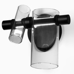 Dancing Glass Wall Sconce - Black / Transparent