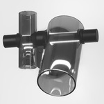 Dancing Glass Wall Sconce - Black / Smoke