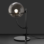 Lyndon Outdoor Table Lamp - Black / Transparent