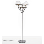 Lyndon Outdoor Floor Lamp - Black / Transparent
