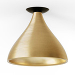 Swell Ceiling Light - Black / Brass / Brass