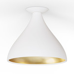 Swell Ceiling Light - White / Brass