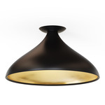 Swell Ceiling Light - Black / Brass