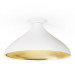 Swell Ceiling Light - White / Brass
