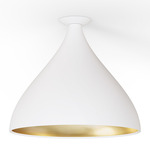 Swell XL Ceiling Light  - White / Brass