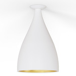 Swell XL Ceiling Light  - White / Brass
