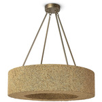 Monterey Chandelier - Antique Brass / Natural