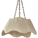 Seville Chandelier - Antique Gold / Natural Abaca