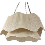 Seville Chandelier - Antique Gold / Natural Abaca