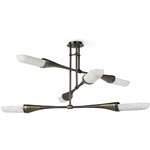 Naomi Chandelier - Textured Bronze / Alabaster