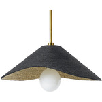 Mckinley Pendant - Antique Brass / Black-Grey / Natural