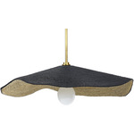 Mckinley Pendant - Antique Brass / Black-Grey / Natural
