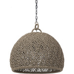 Jenson Outdoor Chandelier - Matte Black / Brown