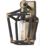Hollister Outdoor Wall Sconce - Light Bronze / Black Rope