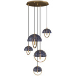 Mavisten Edition Copernica Multi Light Pendant - Lacquered Burnished Brass / Smoke