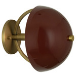 Mavisten Edition Copernica Wall Sconce - Lacquered Burnished Brass / Oxblood