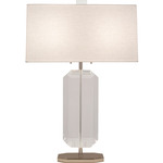 Jacqueline Table Lamp - Polished Nickel / Oyster Linen