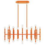 Kane Pendant - Modern Brass / Pumpkin