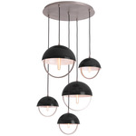 Mavisten Edition Copernica Multi Light Pendant - Pewter / Piano Black