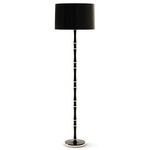 Kane Floor Lamp - Polished Nickel / Obsidian
