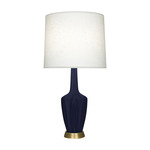 Emma Table Lamp - Matte Midnight Blue / Off White