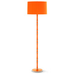 Kane Floor Lamp - Polished Nickel / Pumpkin