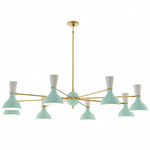 Clare Chandelier - Modern Brass / Mint / Lily