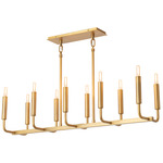 Mavisten Edition Carbonia Linear Chandelier - Lacquered Burnished Brass