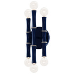 Kane Wall Sconce - Polished Nickel / Midnight Blue