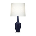Emma Table Lamp - Midnight Blue / Off White