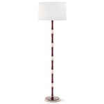 Kane Floor Lamp - Polished Nickel / Sugar Plum / Ascot