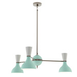 Clare Chandelier - Polished Nickel / Mint / Lily