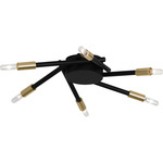Thatcher Ceiling Light - Modern Brass / Matte Black