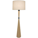 Hatteras Floor Lamp - Deep Patina Bronze / Natural Rope / Heather Linen