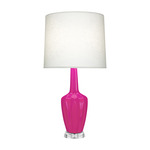 Emma Table Lamp - Razzle Rose / Off White