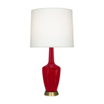 Emma Table Lamp - Ruby Red / Off White