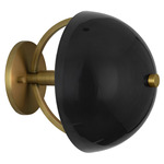 Mavisten Edition Copernica Wall Sconce - Lacquered Burnished Brass / Piano Black