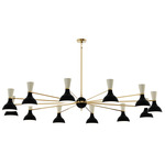 Clare Chandelier - Modern Brass / Obsidian / Bone