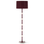 Kane Floor Lamp - Polished Nickel / Sugar Plum