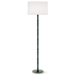 Kane Floor Lamp - Polished Nickel / Jungle / Ascot