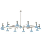Clare Chandelier - Polished Nickel / Baby Blue / Lily