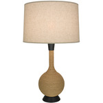 Hatteras Table Lamp - Deep Patina Bronze / Natural Rope / Heather Linen