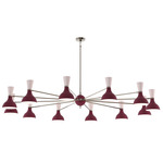 Clare Chandelier - Polished Nickel / Sugar Plum / Rose Water