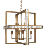 Diana Pendant - Warm Brass / Antiqued Mirror