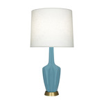 Emma Table Lamp - Matte Steel Blue / Off White