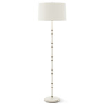 Kane Floor Lamp - Polished Nickel / Matte Daisy